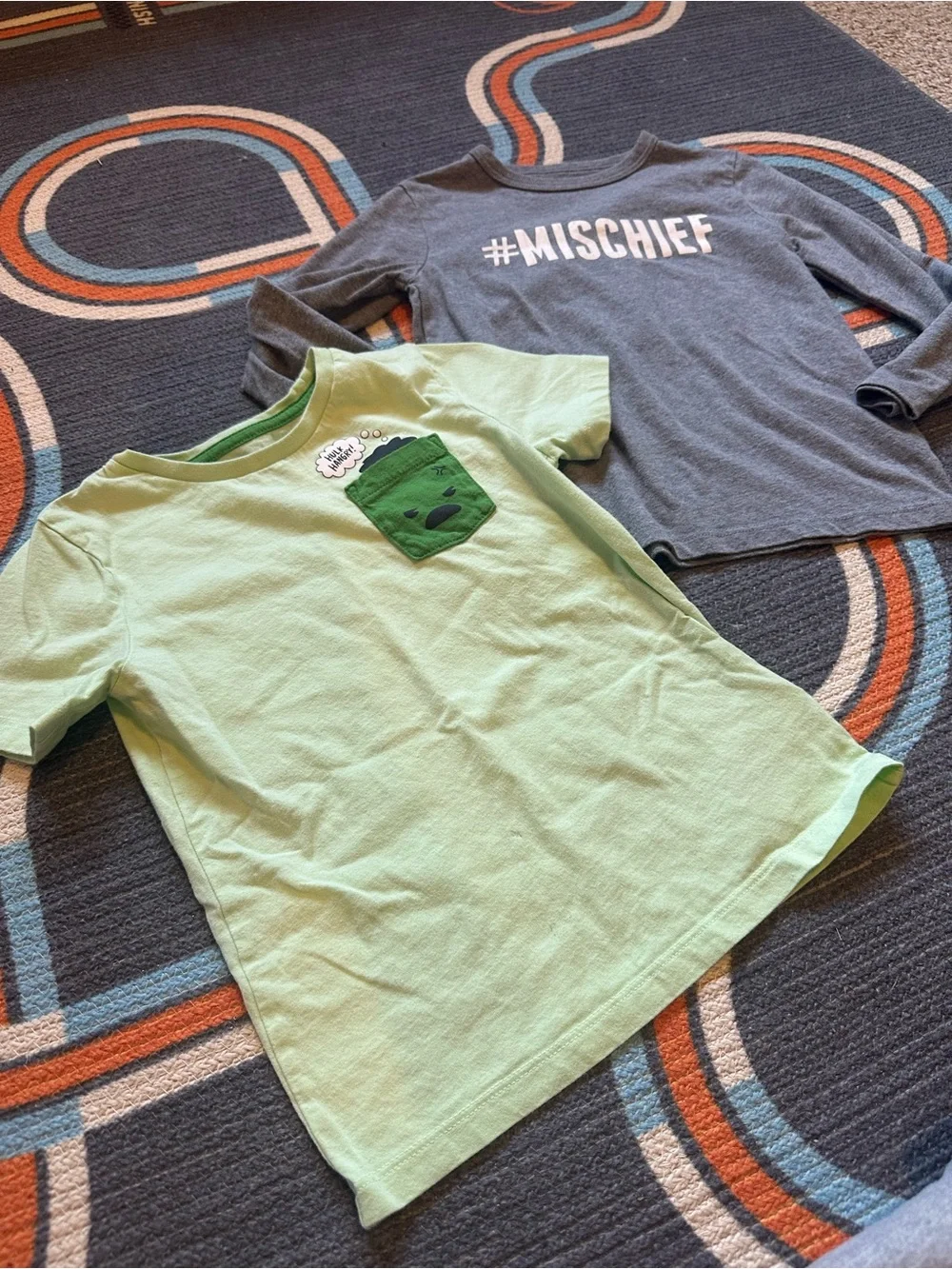 4 Piece Kids Set; Disney Marvel Hulk Tee, 2 pants, and Mischief long Sleeve